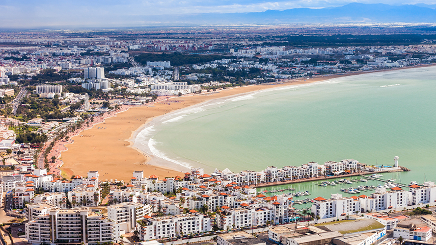 Het strand van Agadir