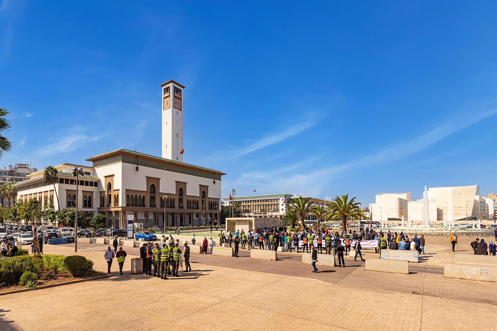 Het Mohammed V-plein in Casablanca