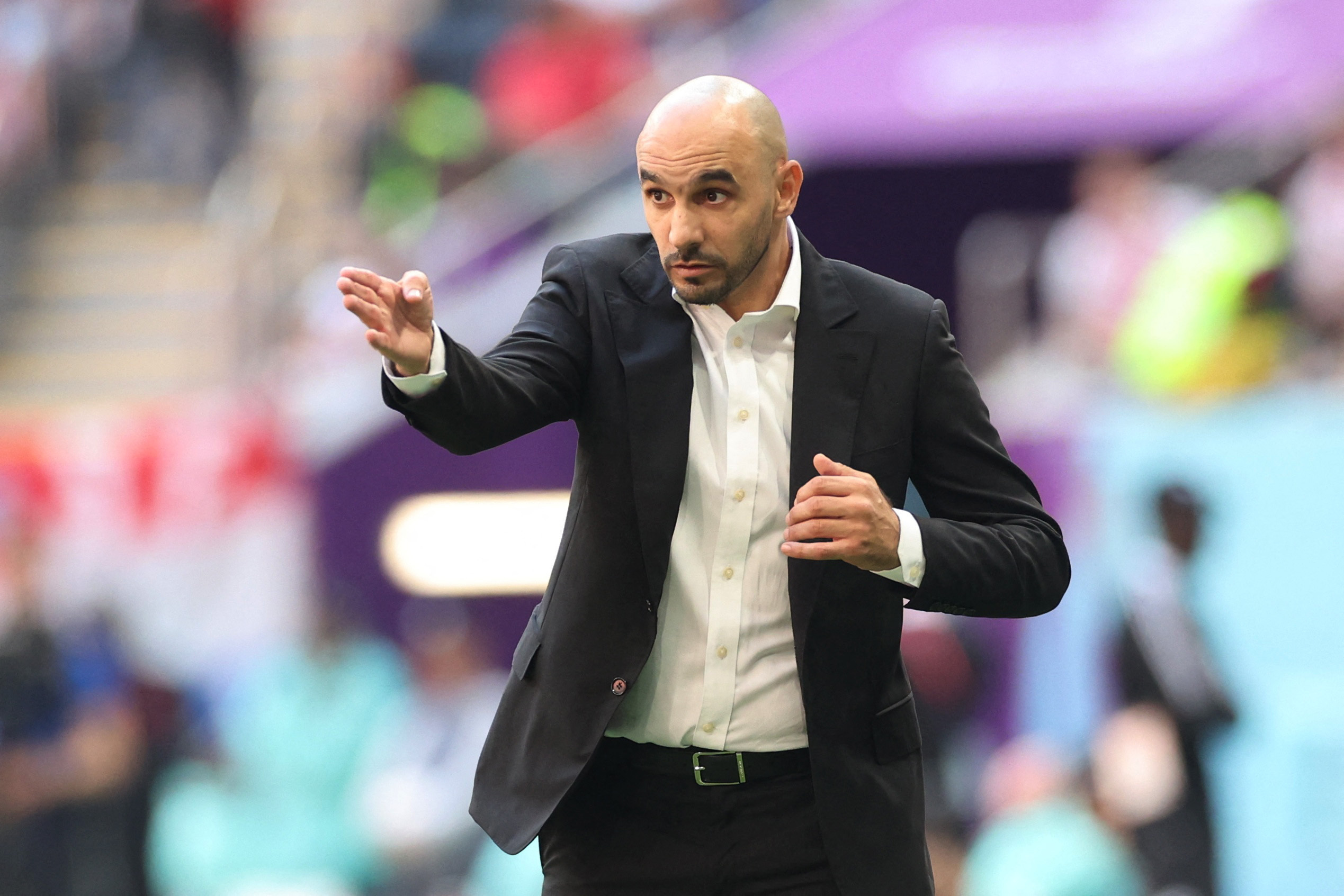 Walid Regragui als coach van Marokko